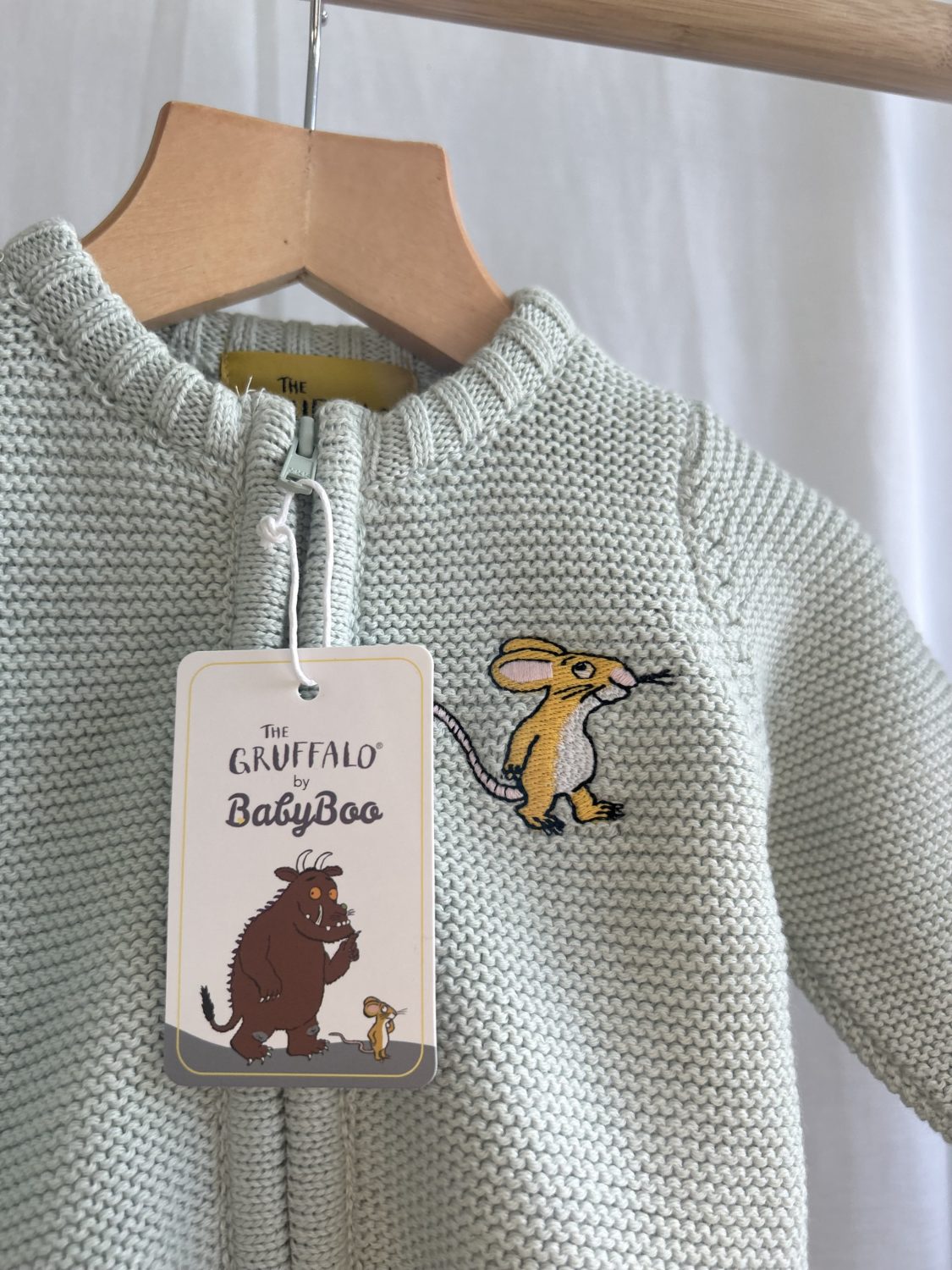 Mint Mouse Gruffalo Organic Cotton Zipped Cardigan