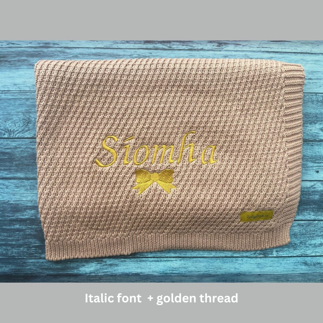 Blush organic cotton waffle style BlankieBoo
