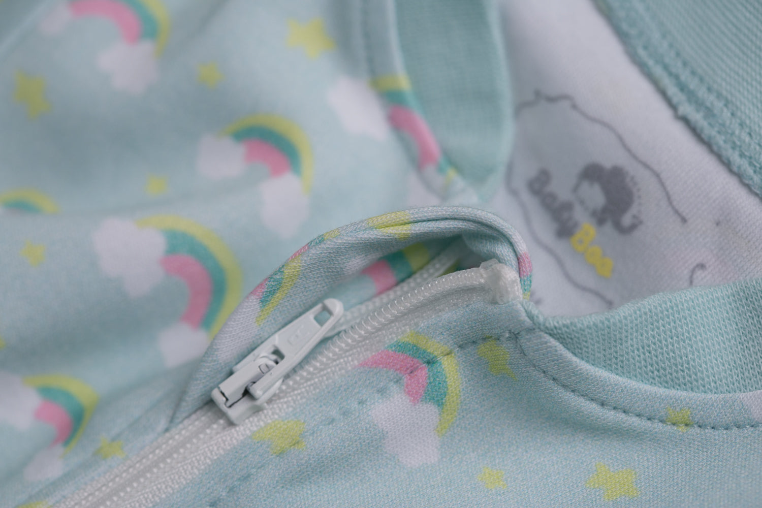 Painted rainbows organic cotton ZippyBoo suit