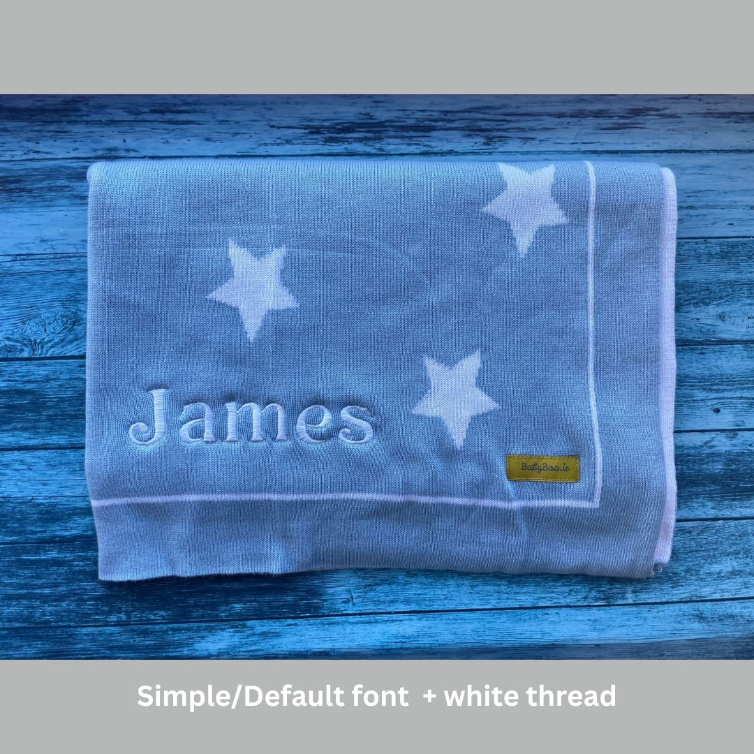 Organic cotton blue stars BlankieBoo