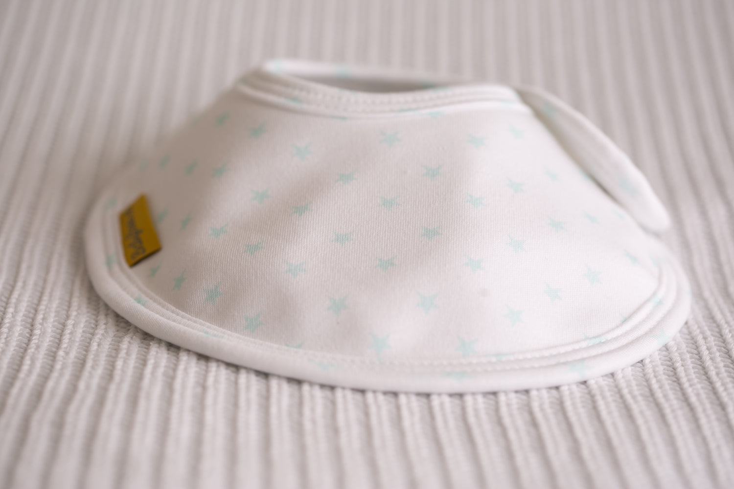 Twinkly Aqua stars organic cotton LittleBoo baby bib