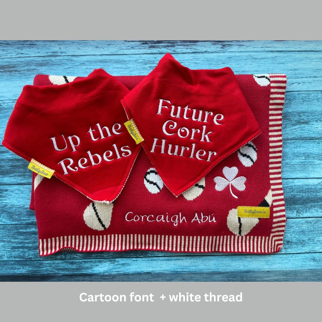 Red organic cotton GAA mad BlankieBoo