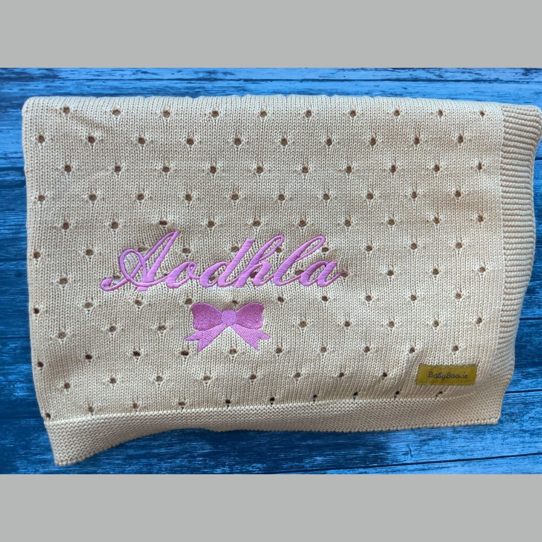 Organic cotton lemon cellular BlankieBoo