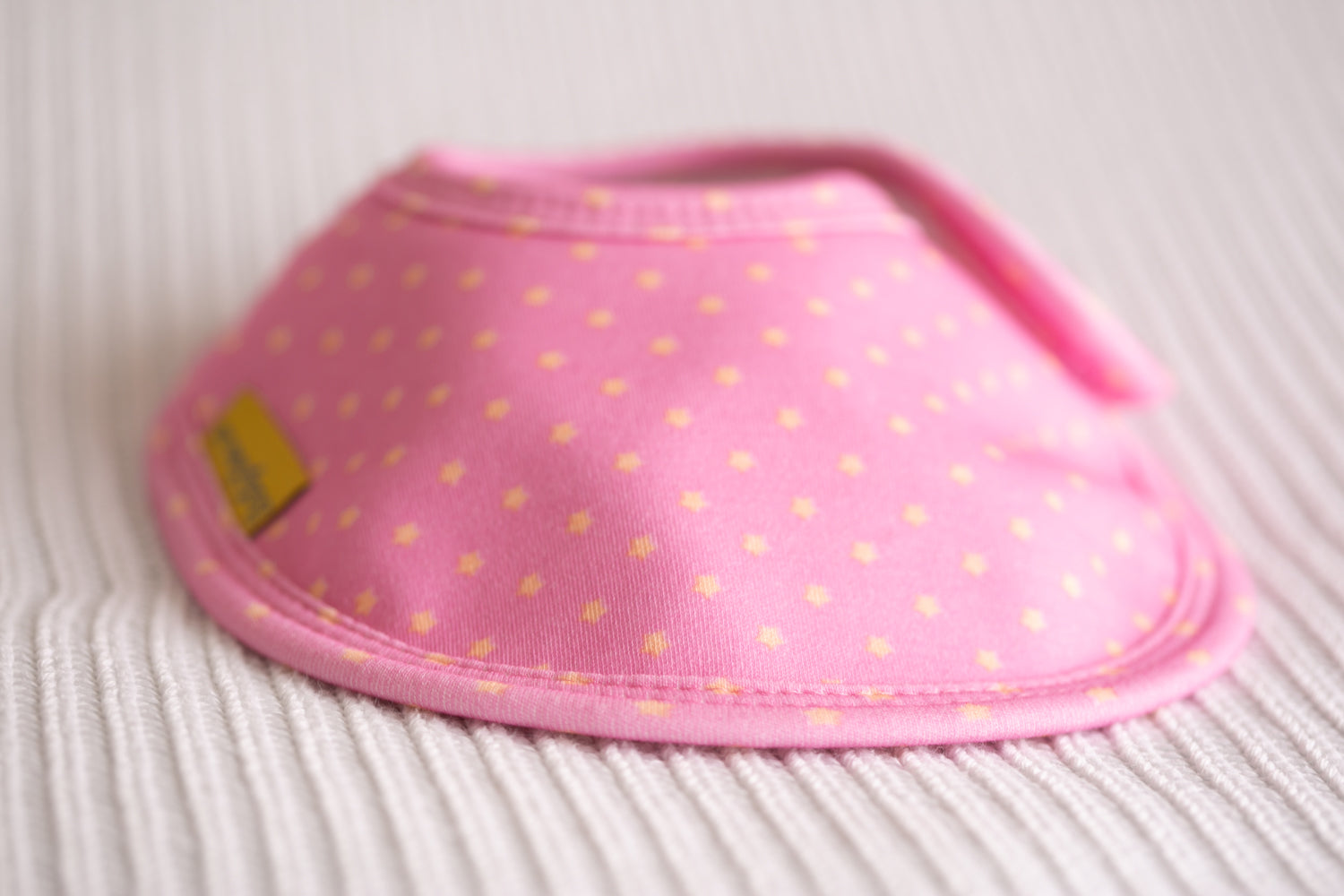 Pink with sunshine stars organic cotton LittleBoo baby bib