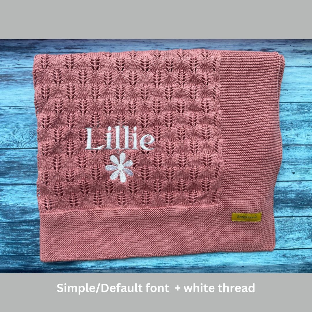 Organic cotton delicate rose BlankieBoo