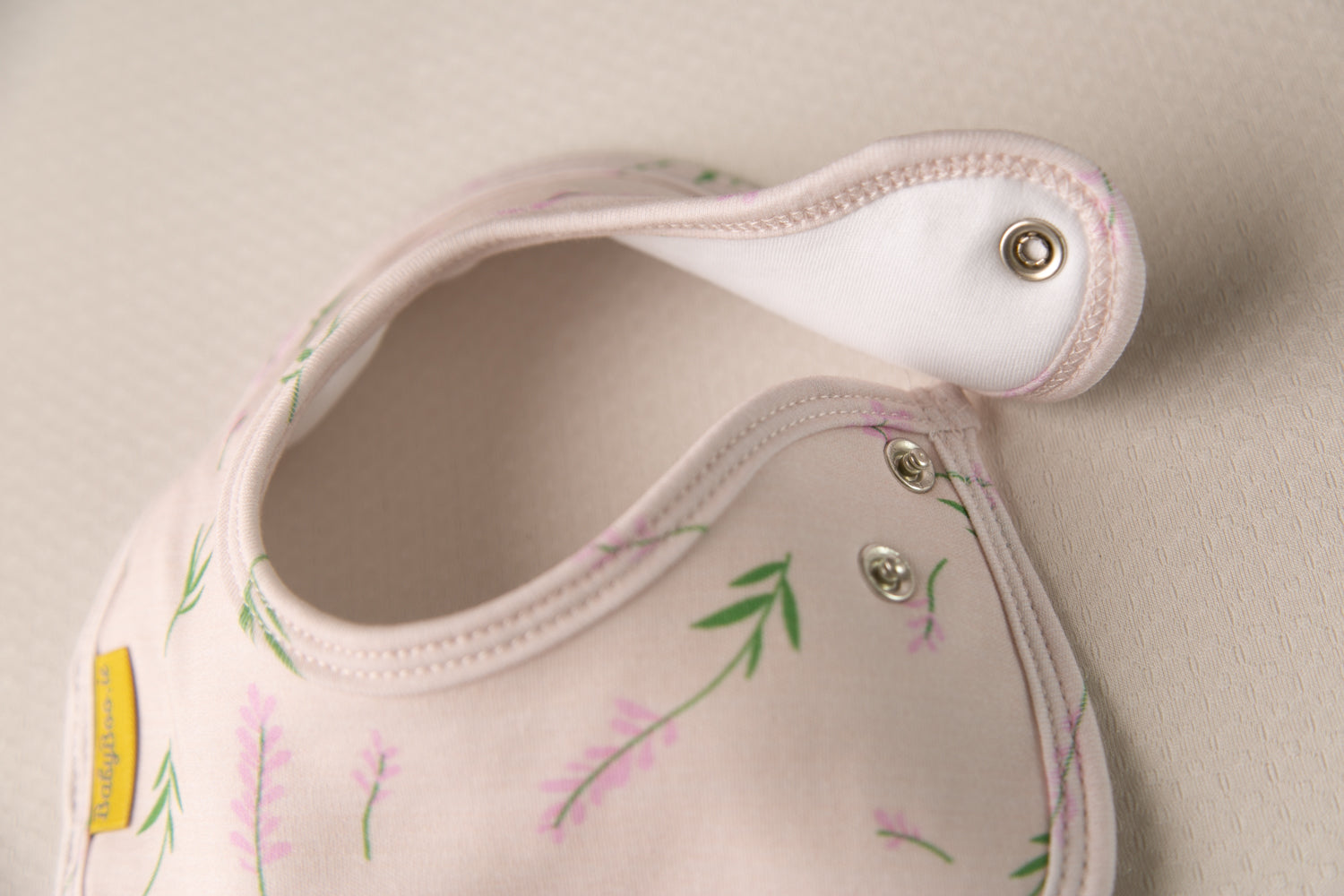 Dusty lavender organic cotton LittleBoo baby bib