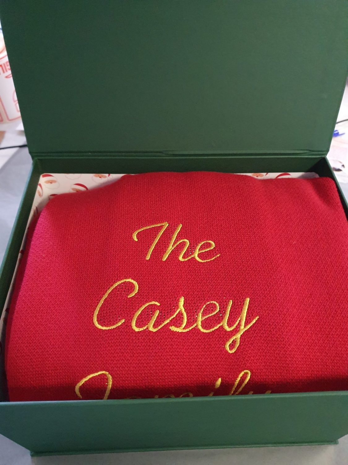 Christmas Trees Family Cuddle organic cotton blanket
