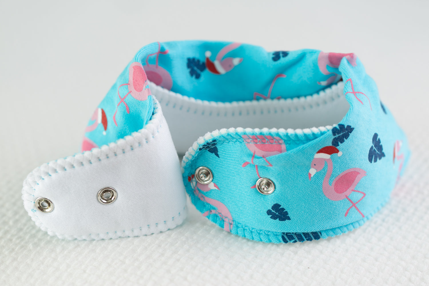 Christmas Flamingo organic cotton DribbleBoo bandana bib