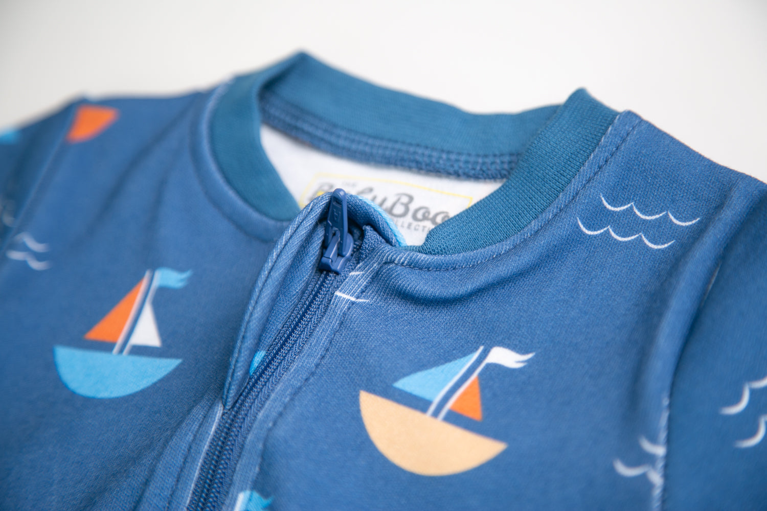 Sailboats organic cotton ZippyBoo suit