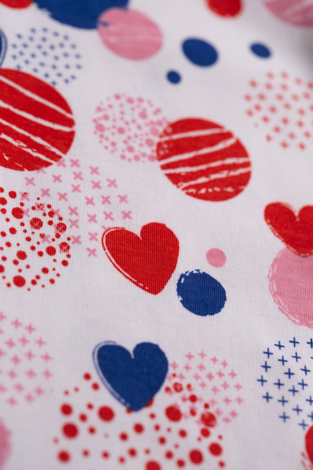 Abstract hearts organic cotton loungewear set