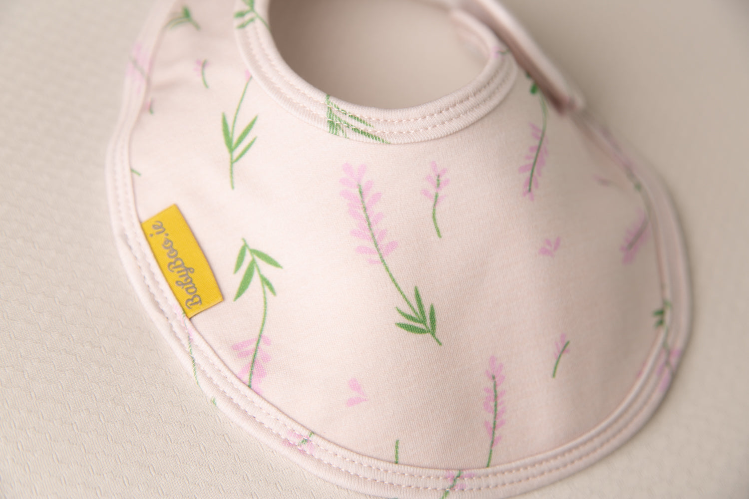 Dusty lavender organic cotton LittleBoo baby bib