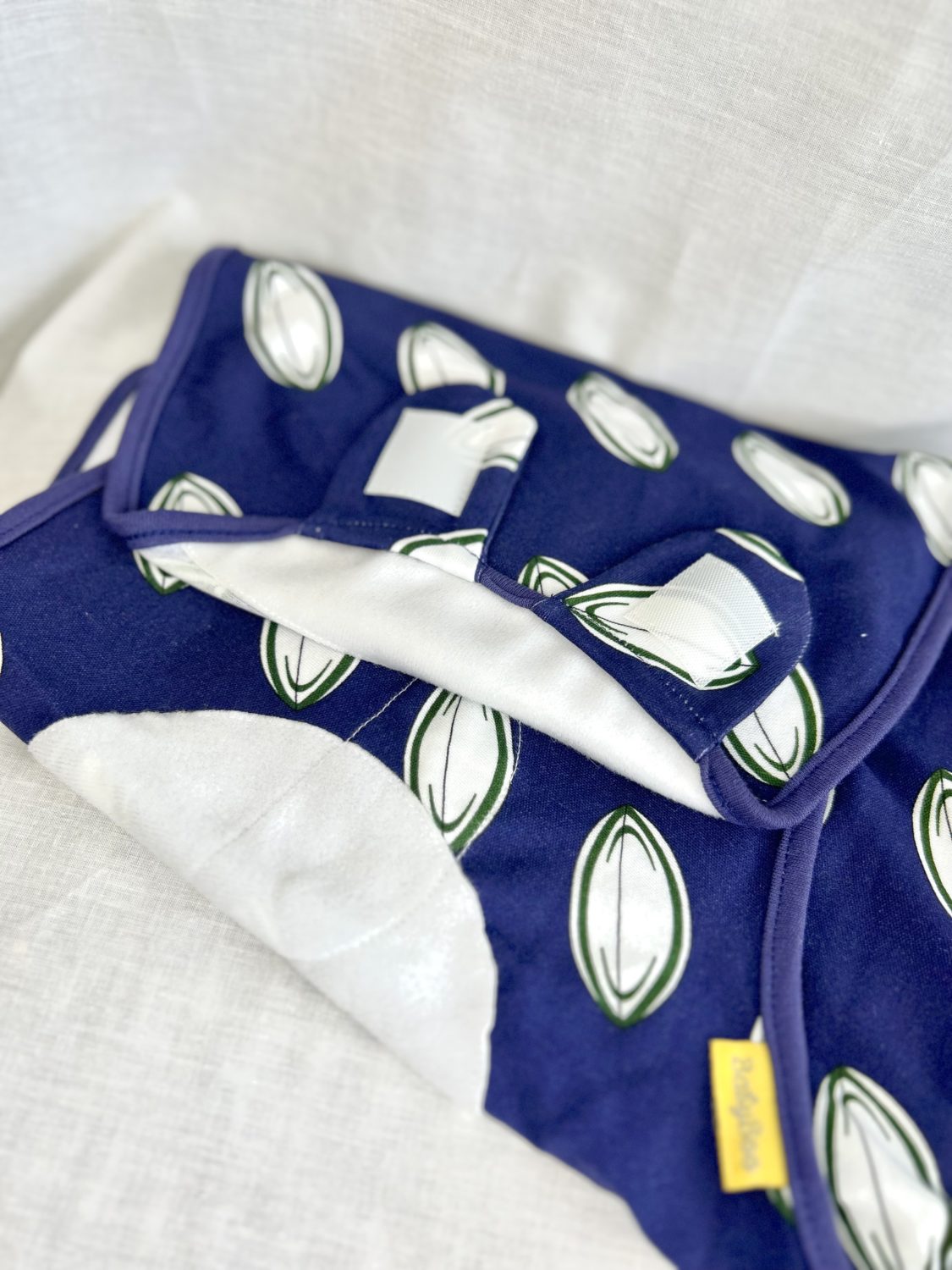 Navy Rugby organic cotton SwaddleBoo