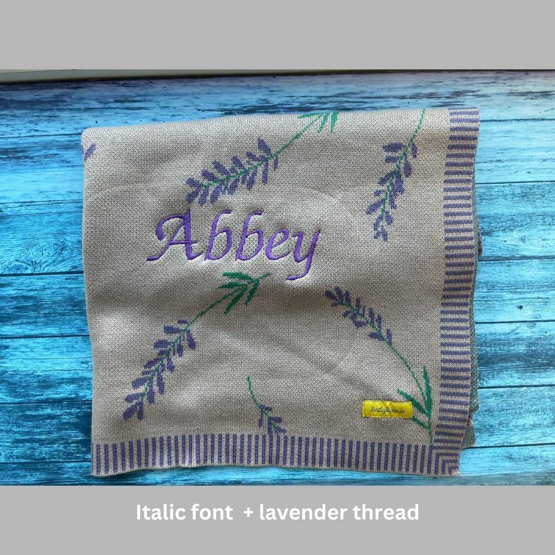 Organic cotton Lavender BlankieBoo