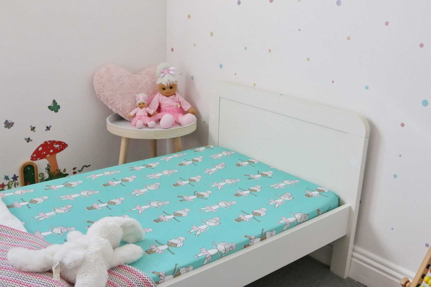 Ballerina organic cotton BeddyBoo fitted sheet