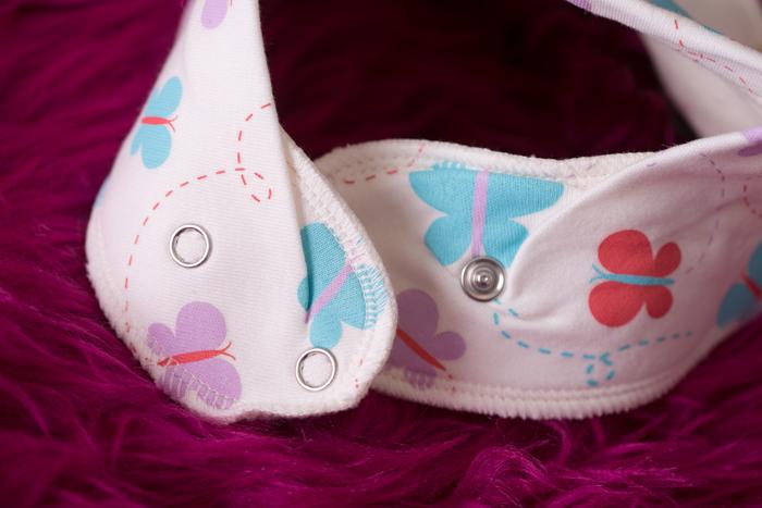 Cream fly fly butterfly organic cotton DribbleBoo bandana bib