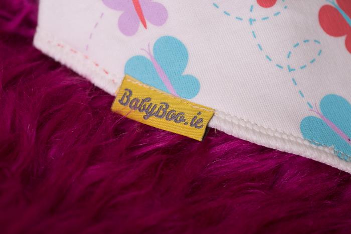 Cream fly fly butterfly organic cotton DribbleBoo bandana bib