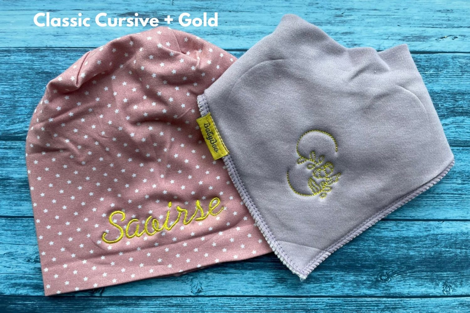 Tiny pink stars organic cotton BooBeanie hat