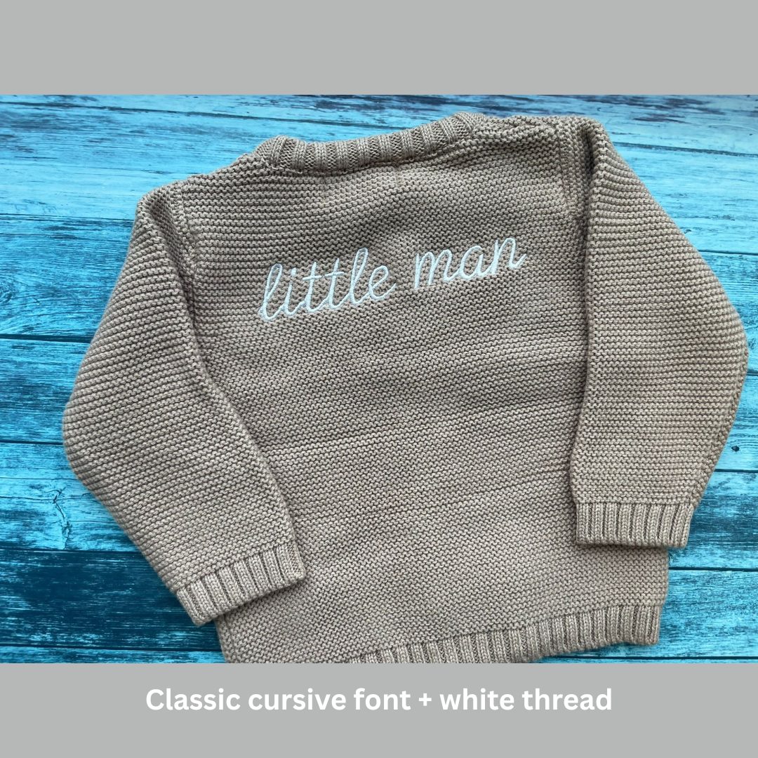 Stone organic cotton zipped cardigan
