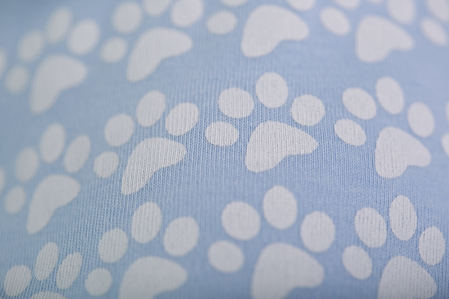 Baby blue puppy paws organic cotton DribbleBoo bandana bib