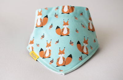 Squirrels organic cotton DribbleBoo bandana bib