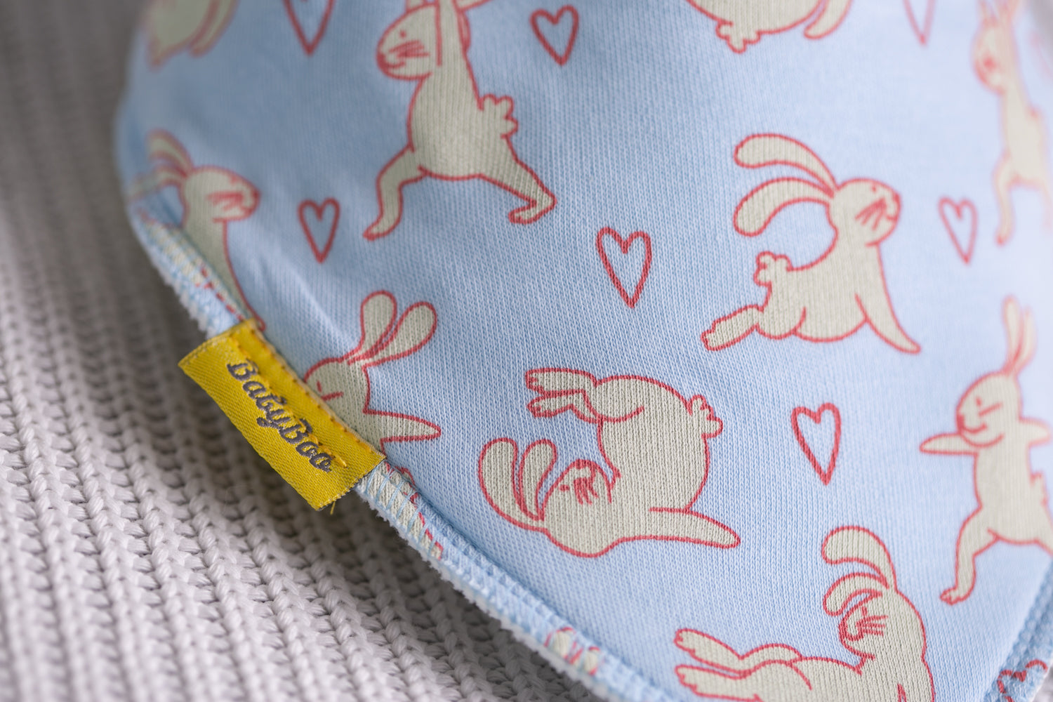Yoga bunnies organic cotton DribbleBoo bandana bib