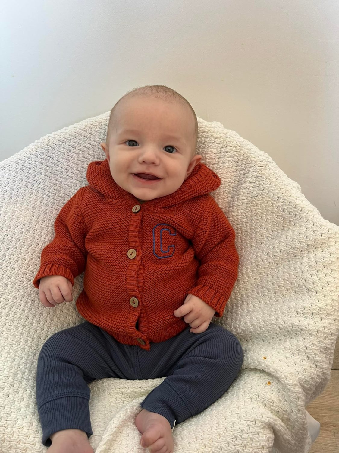Rust organic cotton hoodie