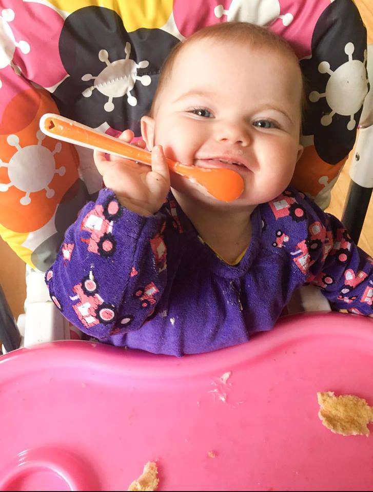 Purple Tessie tractors YummyBoo feeding bib