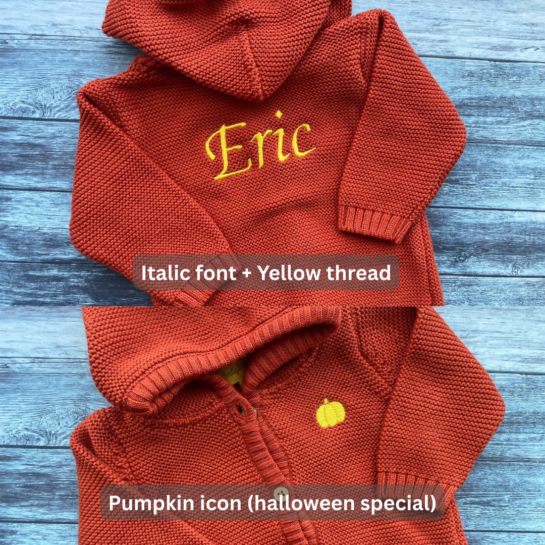 Rust organic cotton hoodie