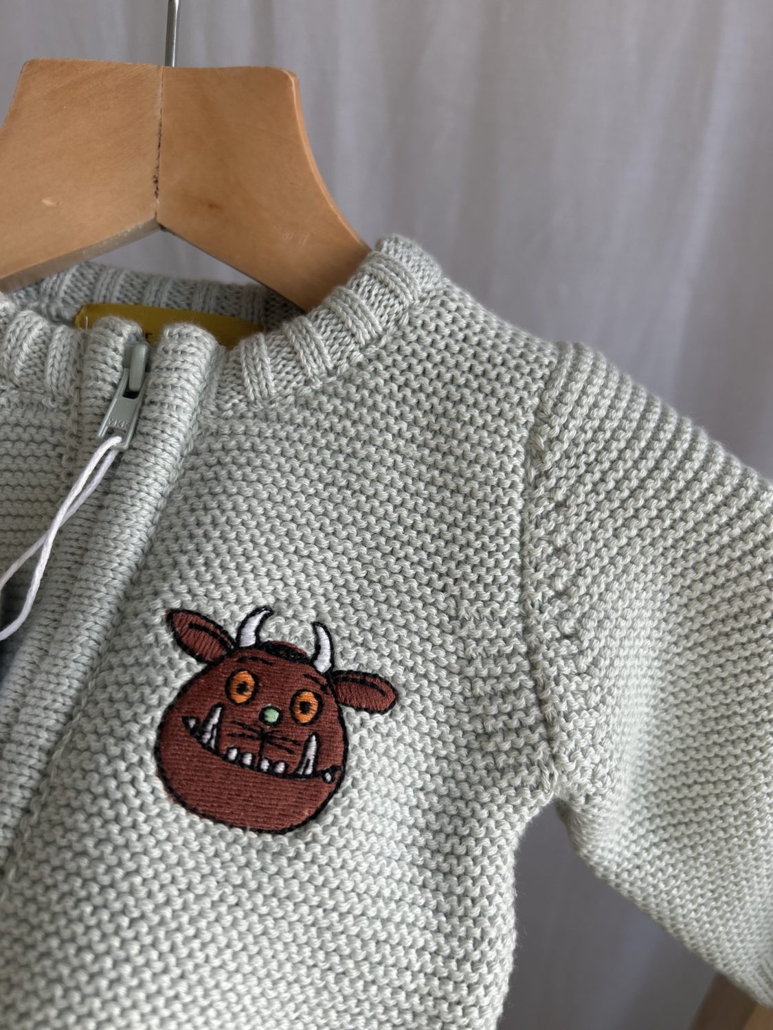 Mint The Gruffalo Organic Cotton Zipped Cardigan