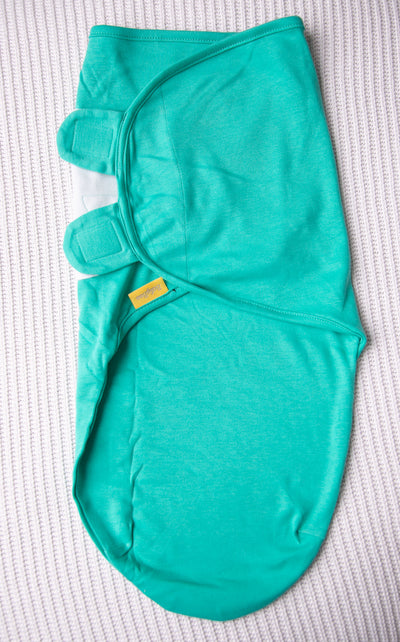 Sea green organic cotton SwaddleBoo