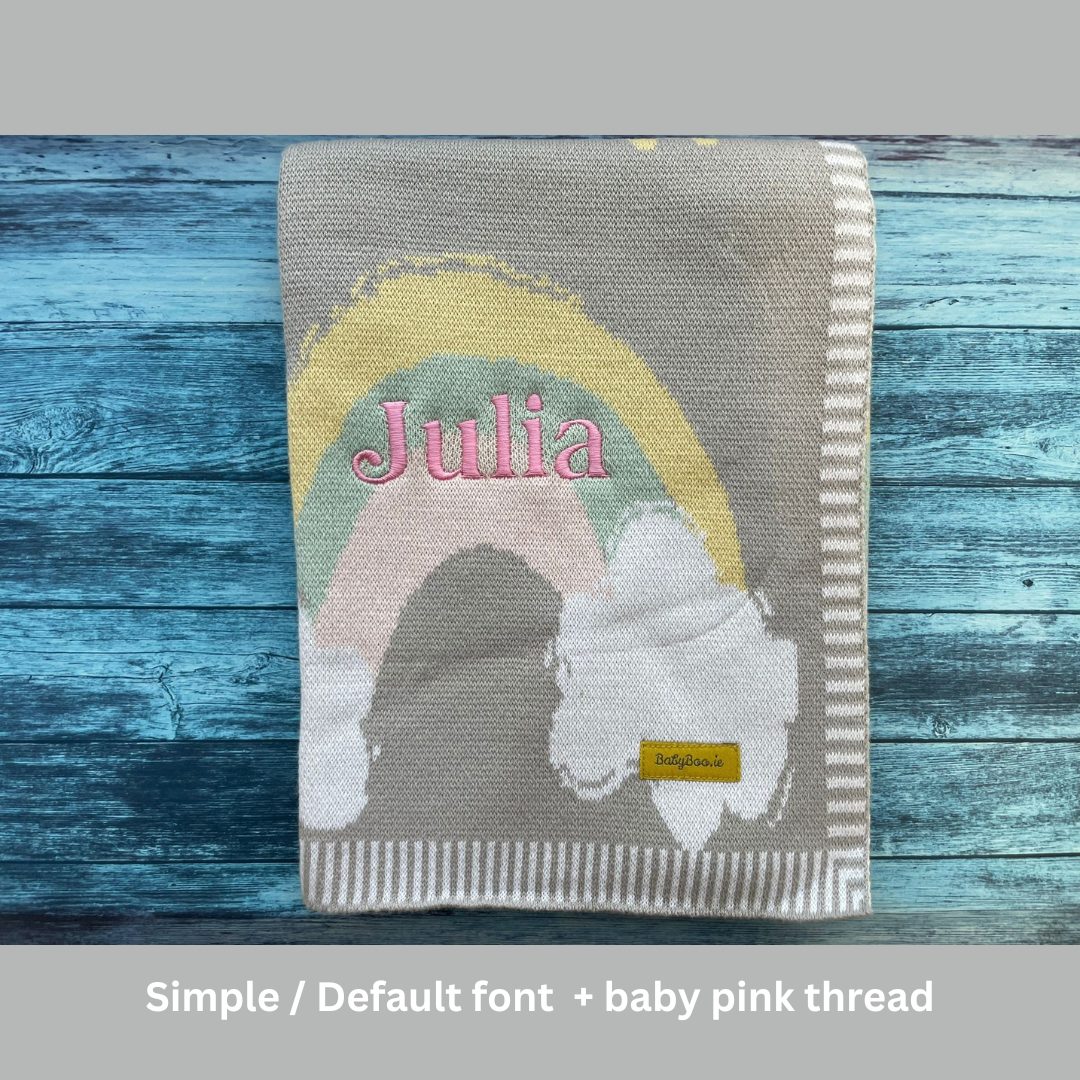 Organic cotton rainbows BlankieBoo