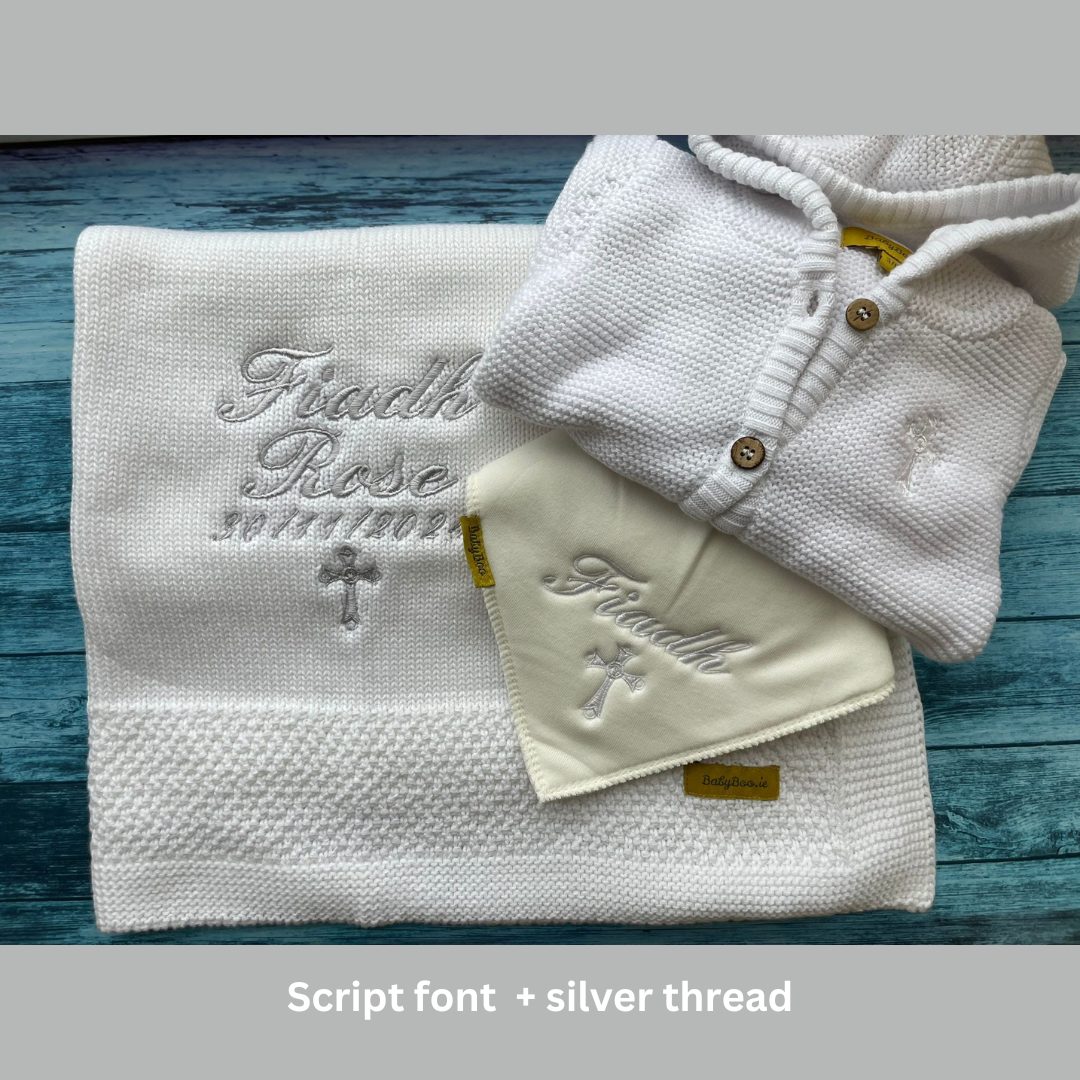 Organic cotton beautiful white BlankieBoo