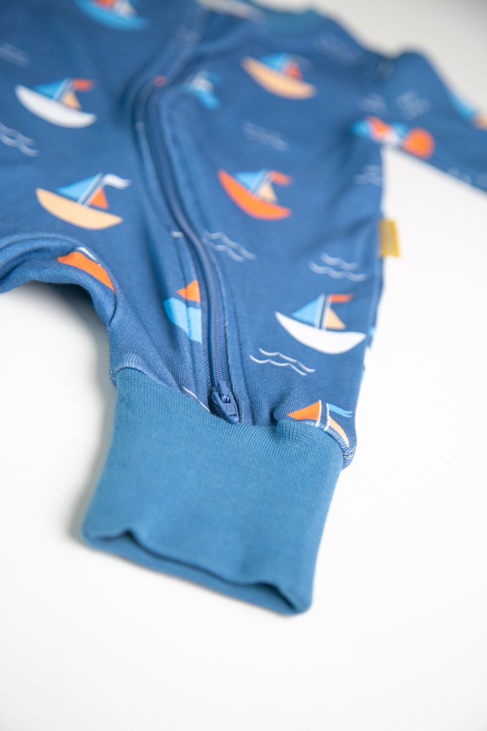 Sailboats organic cotton ZippyBoo suit