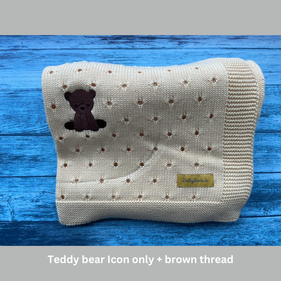 Organic cotton cream cellular BlankieBoo