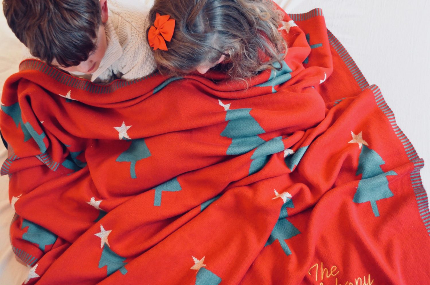 Grey stars organic cotton Family Cuddle blanket