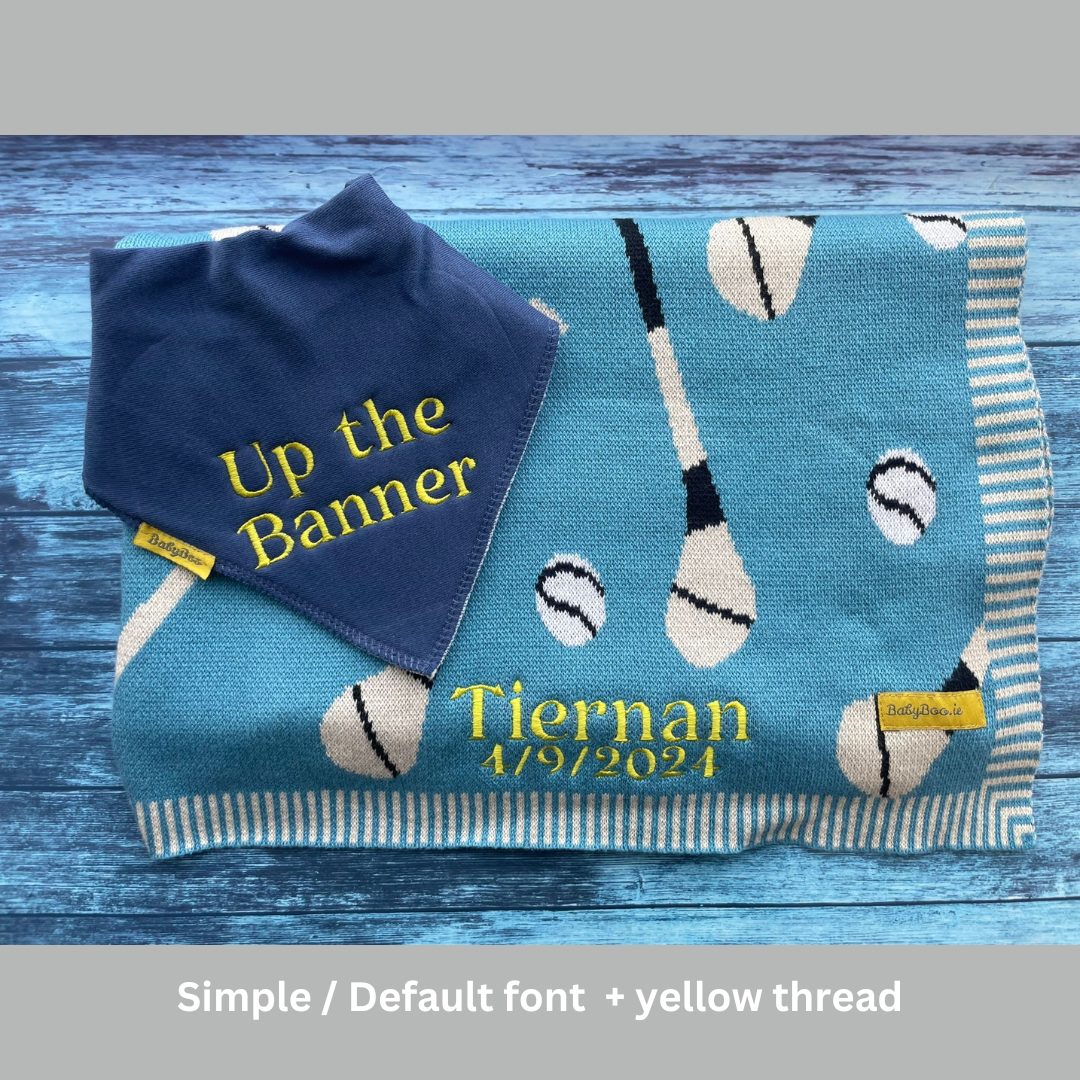 Blue organic cotton GAA mad BlankieBoo