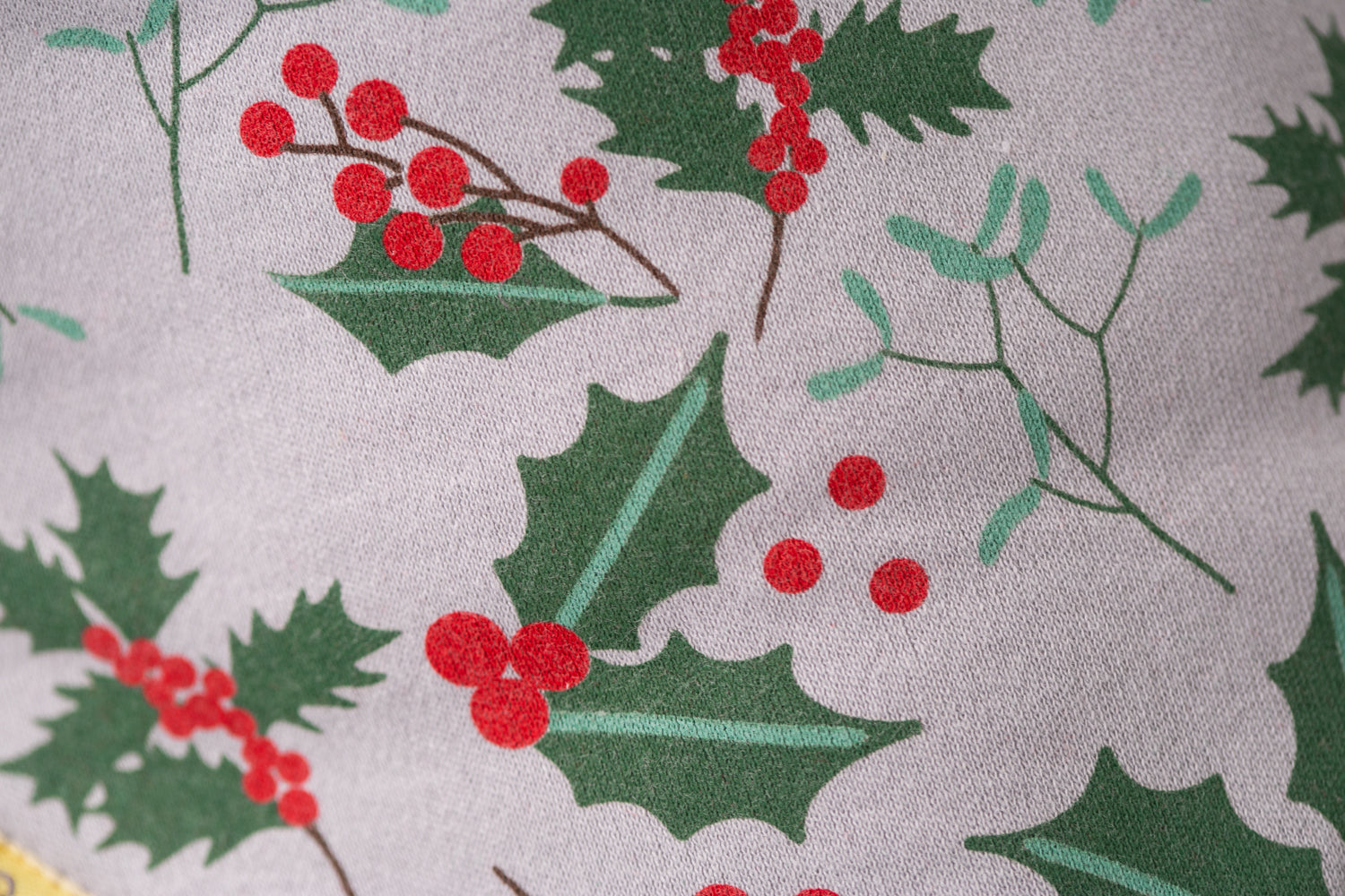 Holly bough organic cotton DribbleBoo bandana bib