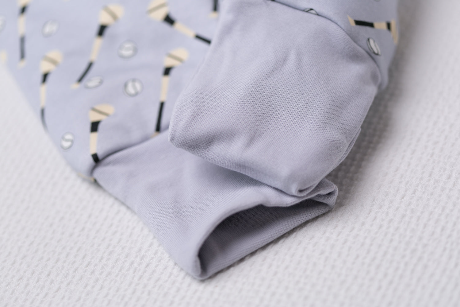 Grey GAA organic cotton SnuggleBoo sleepsuit (1 tog)
