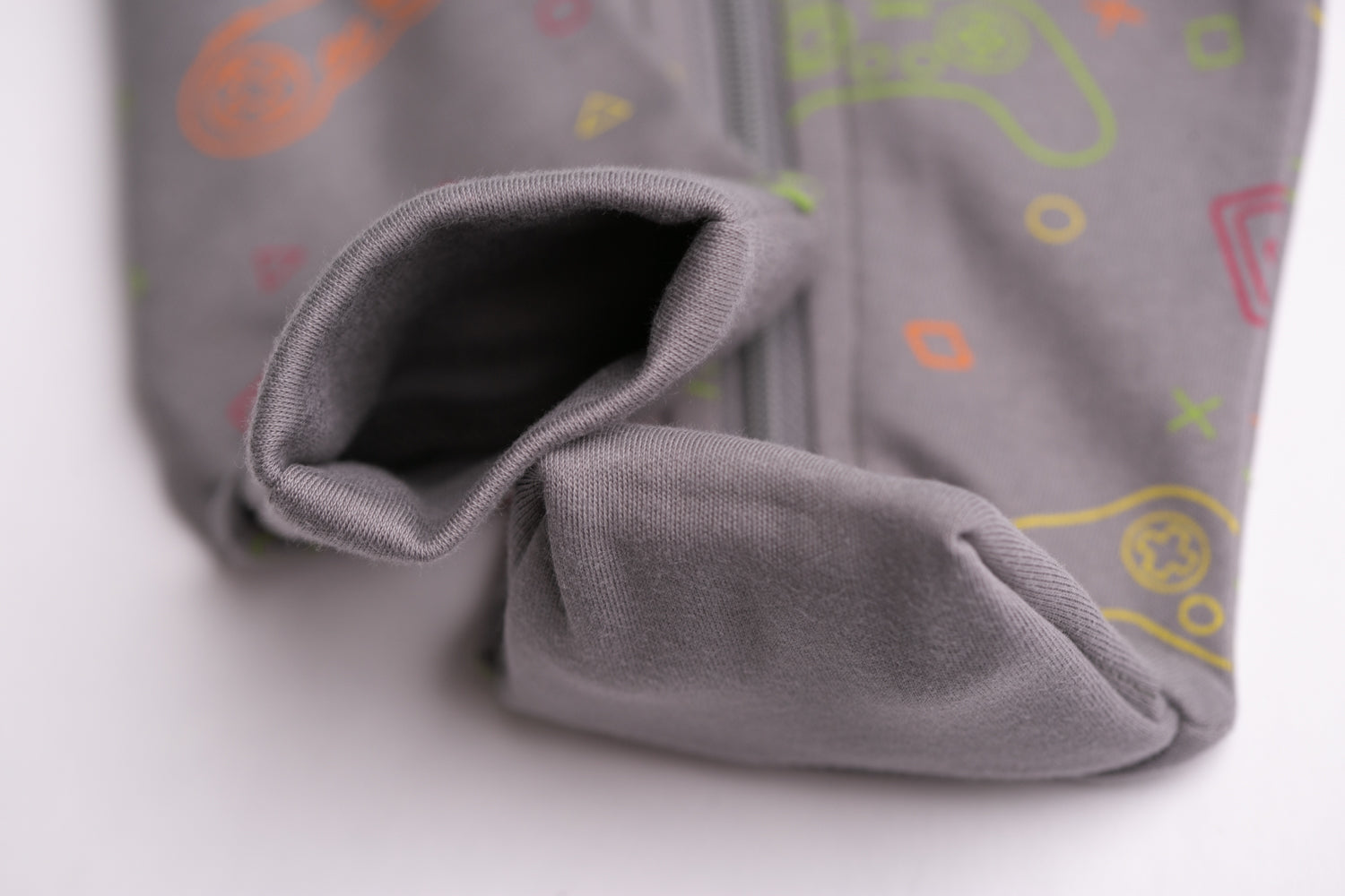 Grey gaming organic cotton ZippyBoo suit