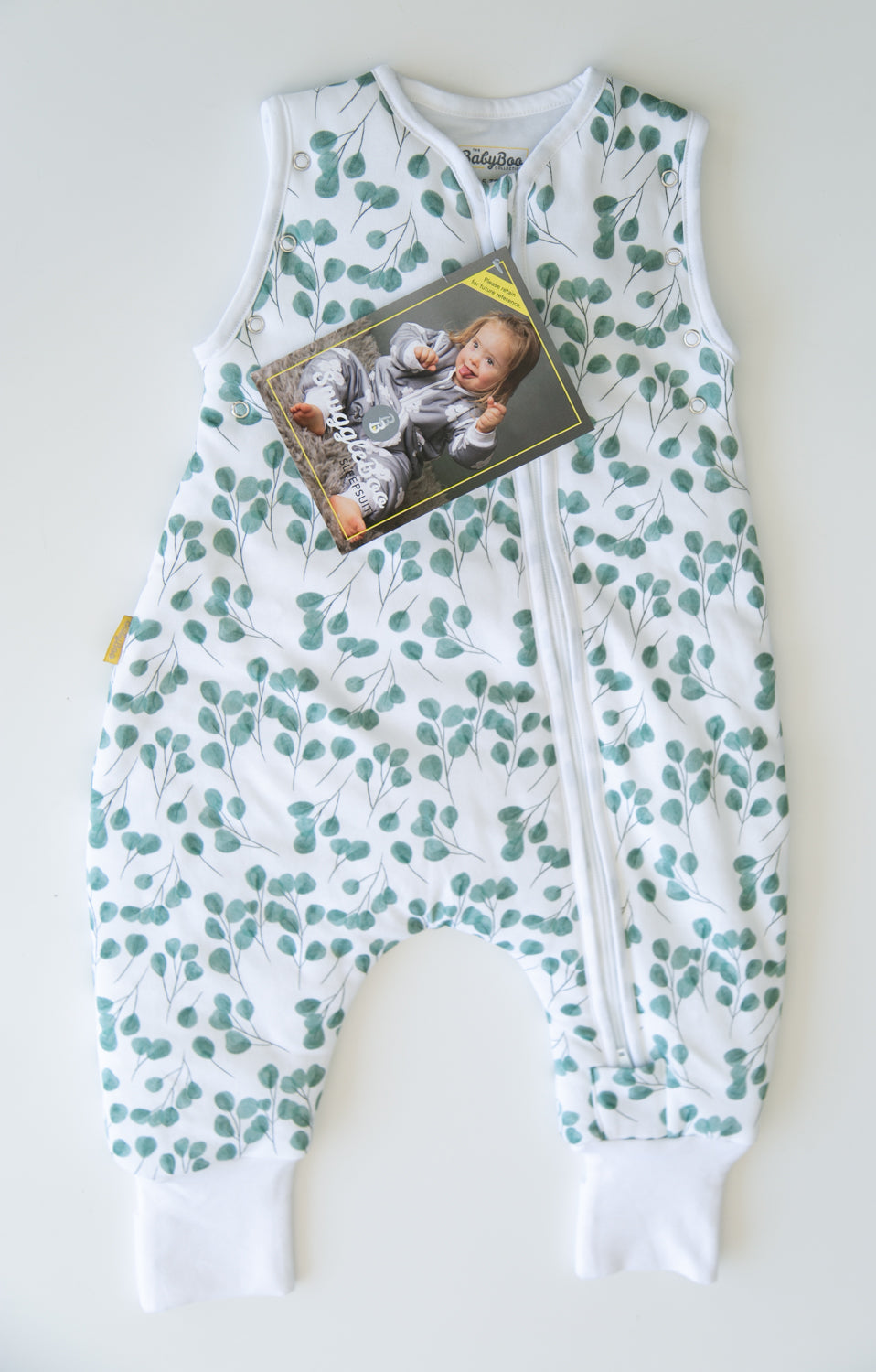 Eucalyptus organic cotton SnuggleBoo sleepsuit (1 tog)
