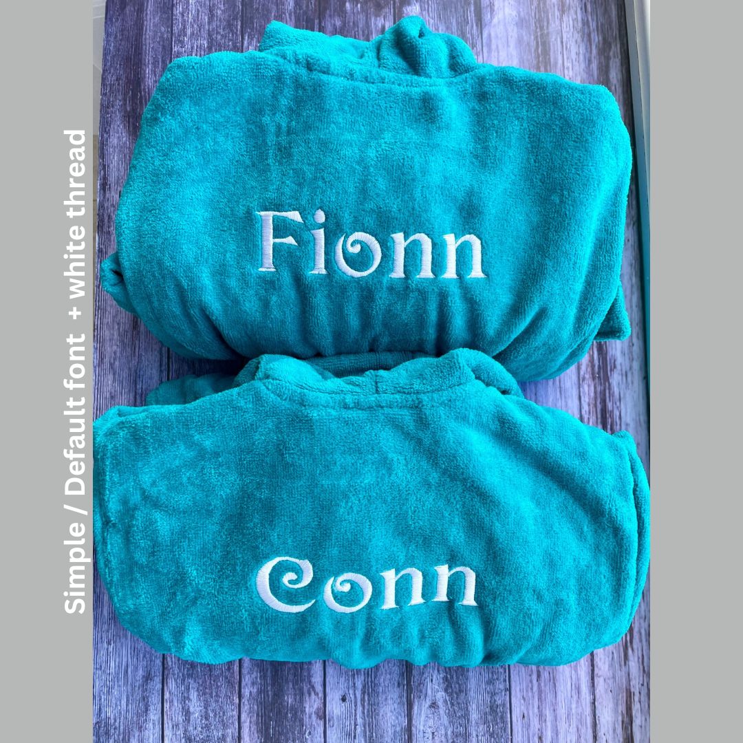 Aqua sharks organic cotton CozyBoo robe