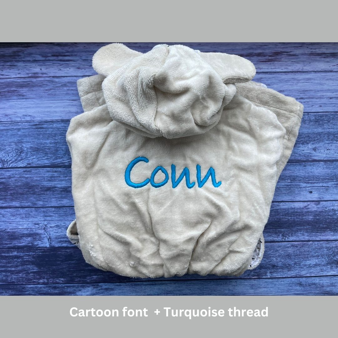 Oatmeal GAA fan organic cotton CozyBoo robe