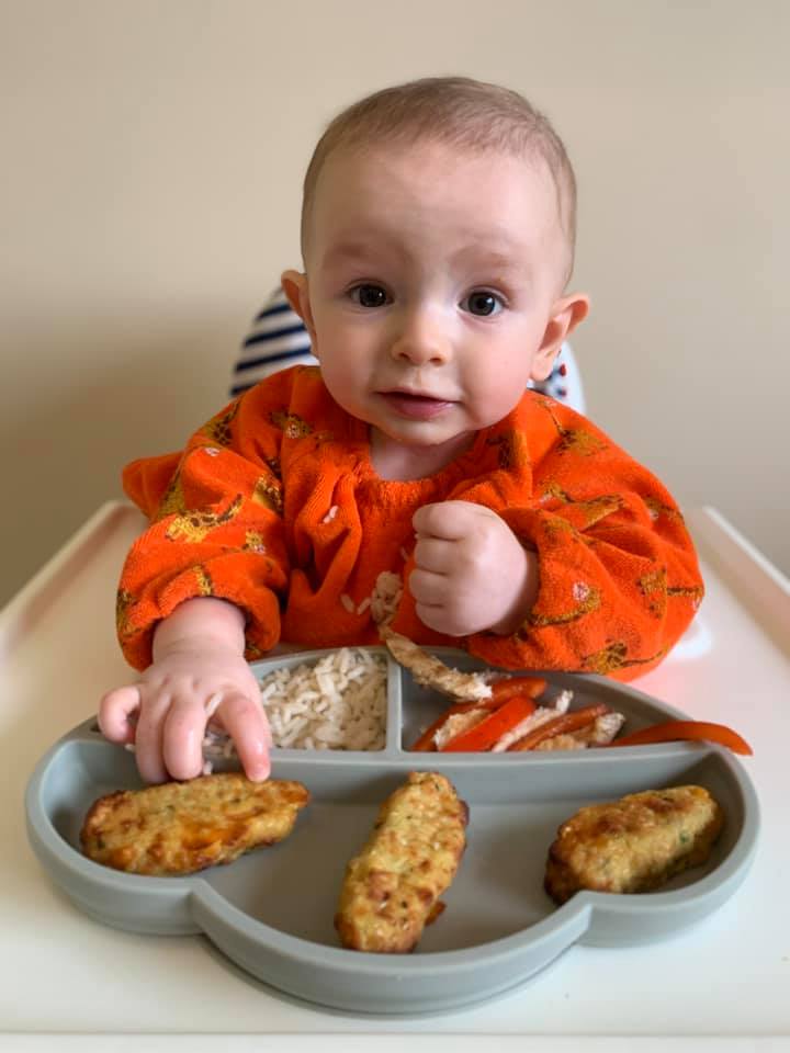 Orange Gerry Giraffe YummyBoo feeding bib