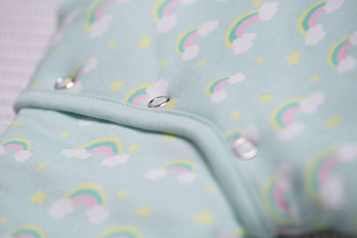 Painted rainbows organic cotton SnuggleBoo sleepsuit (1 tog)
