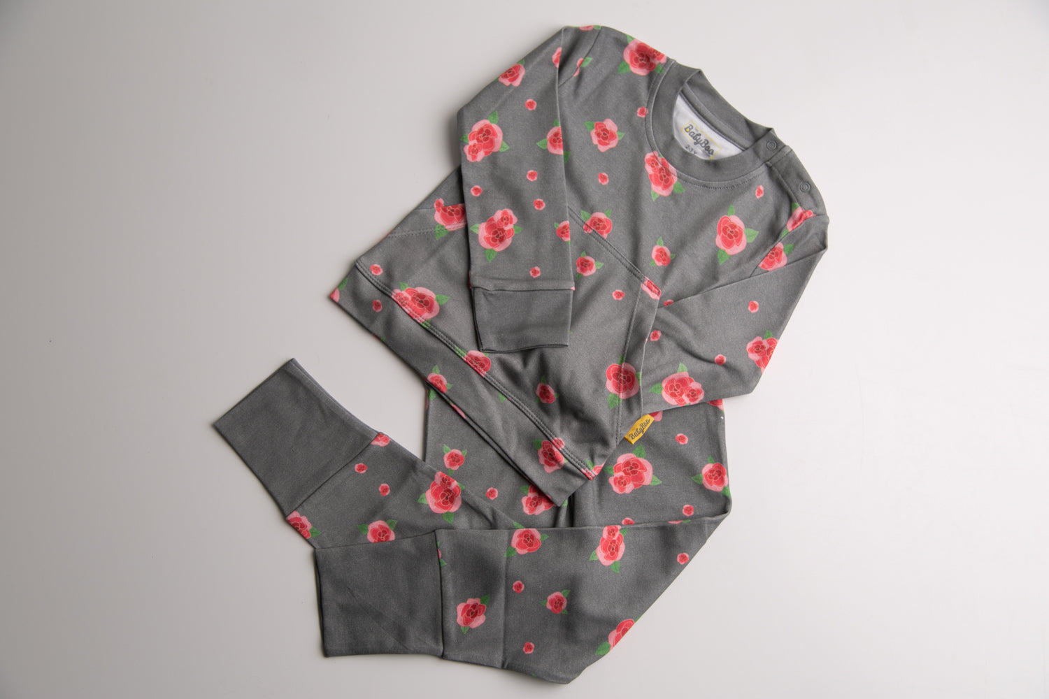 Grey Roses organic cotton loungewear set