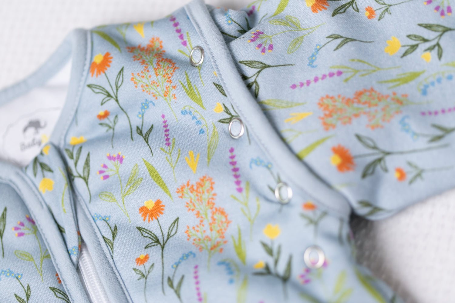 Wildflowers organic cotton SnuggleBoo sleepsuit (1 tog)