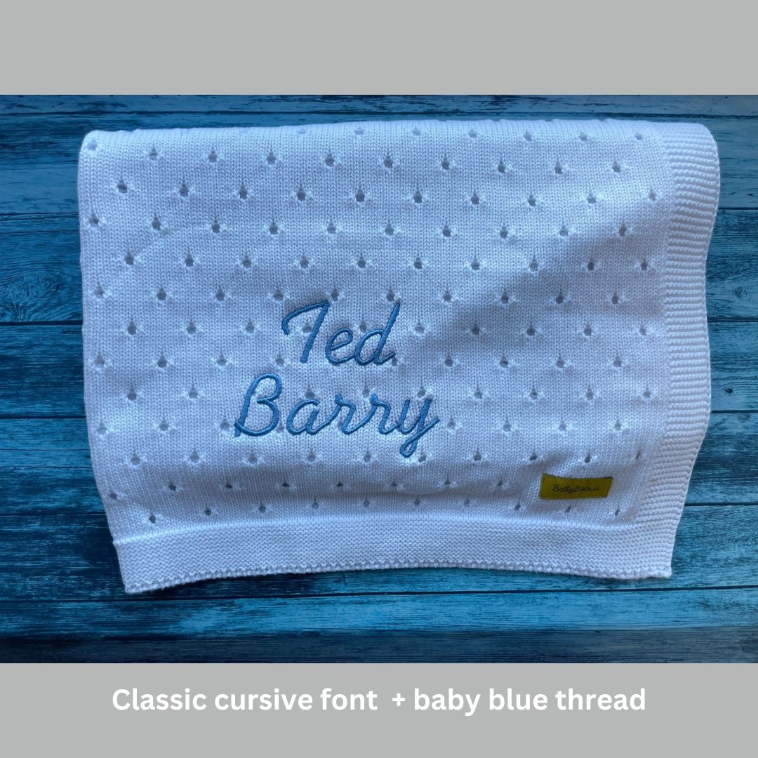 Organic cotton super white cellular BlankieBoo