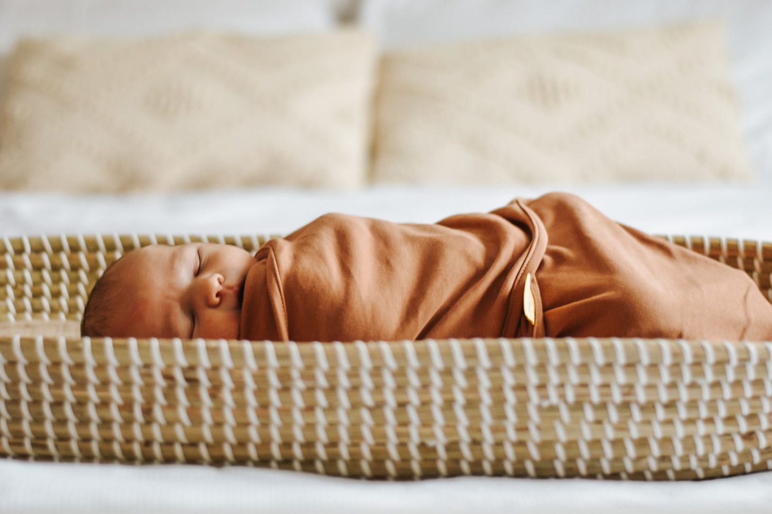 Mocha organic cotton SwaddleBoo