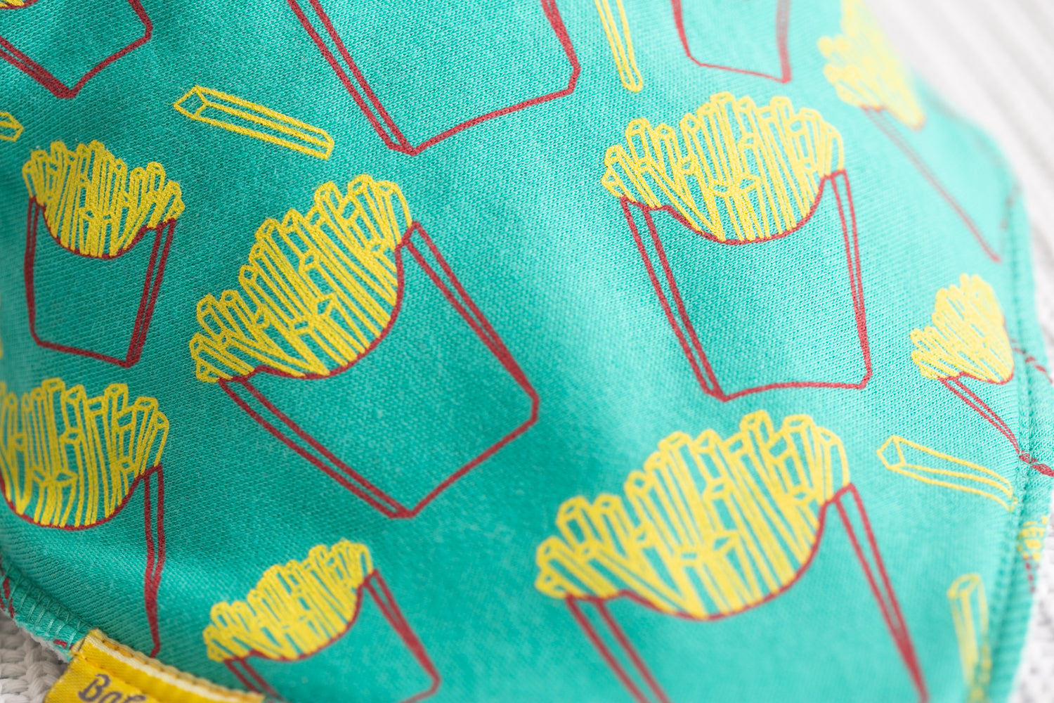 Fries please organic cotton bandana bib