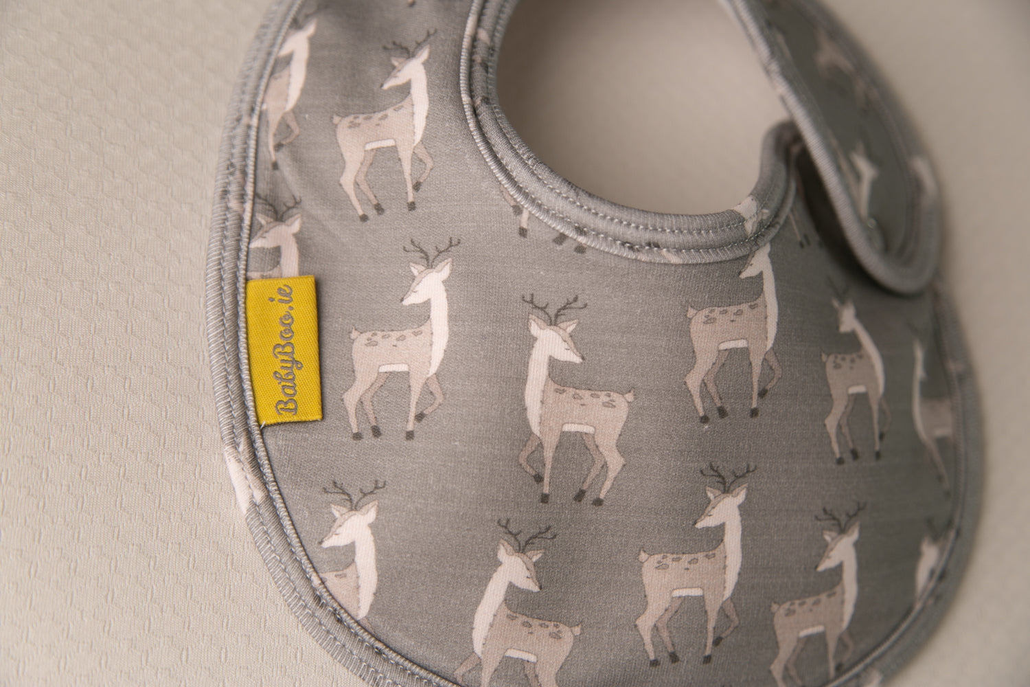 Grey Deers organic cotton LittleBoo baby bib